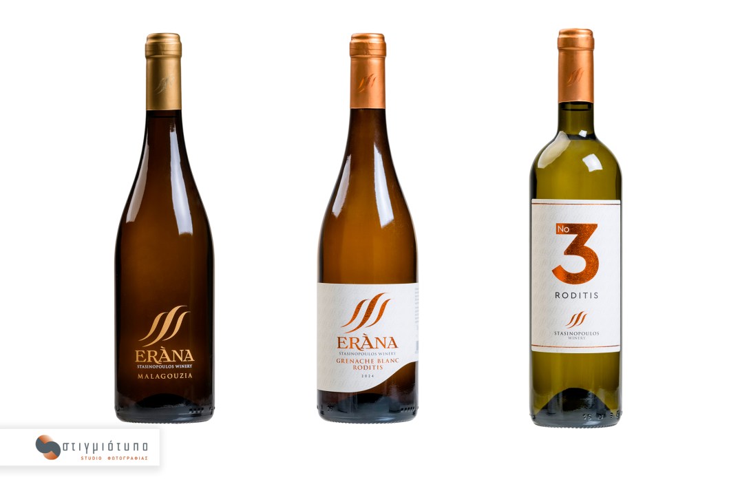 Διαφημιστική φωτογραφία φιαλών οίνου, Οινοποιείο Στασινόπουλος